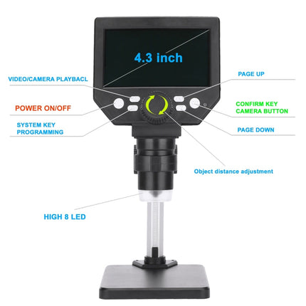 G1000 Digital Microscope HD Mobile Phone Repair Electron Microscope, Aluminum Plastic Bracket, Aluminum Alloy Bracket