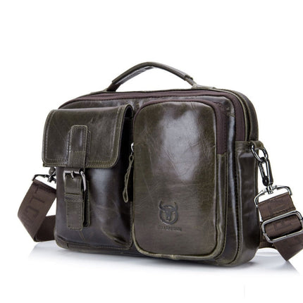 BULL CAPTAIN 036 Men Leather Shoulder Bag Retro First-Layer Cowhide Messenger Bag