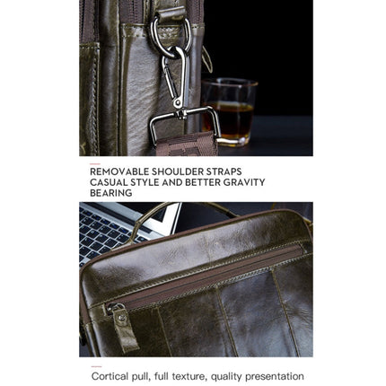 BULL CAPTAIN 036 Men Leather Shoulder Bag Retro First-Layer Cowhide Messenger Bag