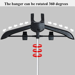 1.6m 3 in 1 Hanging Ironing Bracket Hanger Telescopic Metal Rod Mount, Metal Rod Mount