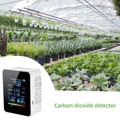 Portable CO2 Air Quality Formaldehyde Carbon Dioxide Detector Indoor Temperature Hygrometer with LED Digital Display, 5 in 1 Semiconductor