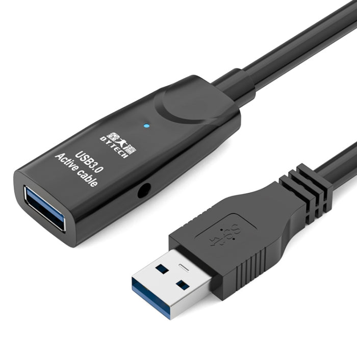 D.Y.TECH USB 3.0 Male To Female Extension Cable Double Shielded Chip Data Cable, Length:, 10m, 15m