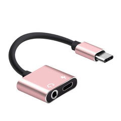 USB-C / Type-C to 3.5mm Aux + USB-C / Type C Earphone Adapter Charger Audio Cable for Mi 8 Lite A2 (L1130)