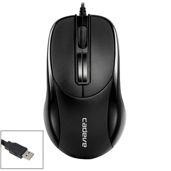 2 PCS Cadeva 006 3 Keys Wired Mouse Household Computer Mouse, USB Interface, PS/2 Interface