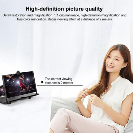 16 inch Mobile Phone Screen Magnifier With Pull-Out 3D Eye Protection High-Definition Magnifying Glass Holder