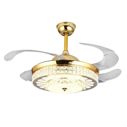 Invisible Crystal Fan LED Chandelier Home Living Room Bedroom Variable Frequency Ceiling Fan Light with Remote Control, 42 inch 115 Three Colors 36W, 42 inch 116 Three Colors 36W, 42 inch 114 Three Colors 36W, 42 inch 112 Three Colors 36W��������������...