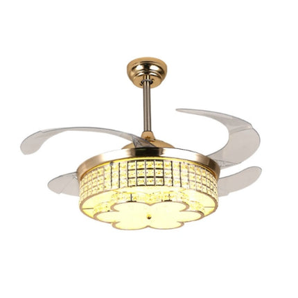 Invisible Crystal Fan LED Chandelier Home Living Room Bedroom Variable Frequency Ceiling Fan Light with Remote Control, 42 inch 115 Three Colors 36W, 42 inch 116 Three Colors 36W, 42 inch 114 Three Colors 36W, 42 inch 112 Three Colors 36W��������������...