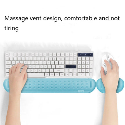 Baona Silicone Memory Cotton Wrist Pad Massage Hole Keyboard Mouse Pad, Style:, Mouse Pad (Blue), Mouse Pad (Gray), Mouse Pad (Black), Mouse Pad (Pink), Medium Keyboard Rest (Blue), Medium Keyboard Rest (Gray), Medium Keyboard Rest (Black)�������������...