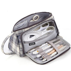 Angoo Large Capacity Pencil Case Cute Canvas Stationery Bag