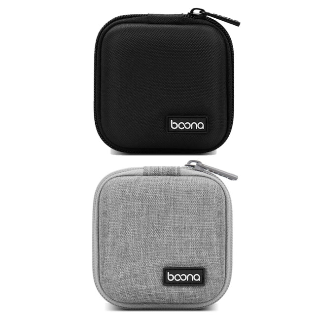 2 PCS Baona BN-F001 Headset Oxford EVA Storage Box Data Cable Charger Organizing Box, Gray, Black