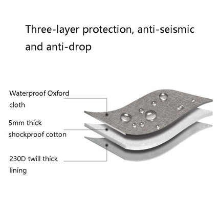 Baona BN-C003 Mobile Hard Disk Protection Cover Portable Storage Hard Disk Bag, Double-layer (Gray), Double-layer (Black), Single-layer (Gray), Single-layer (Black)