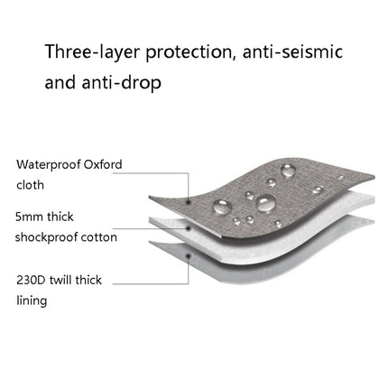 Baona BN-C003 Mobile Hard Disk Protection Cover Portable Storage Hard Disk Bag, Double-layer (Gray), Double-layer (Black), Single-layer (Gray), Single-layer (Black)