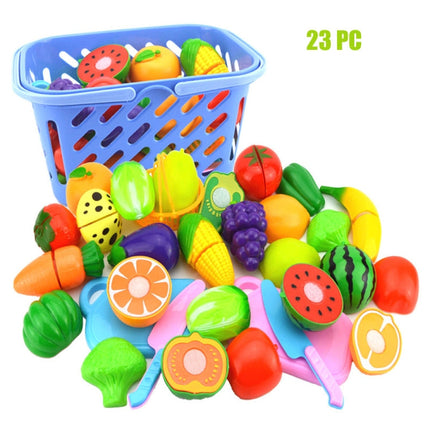 Pretend Play Plastic Food Toy Cutting Fruit Vegetable for Children, Random Color and Style, 23 PCS / Set, 18 PCS / Set, 15 PCS / Set, 12 PCS / Set, 8 PCS / Set