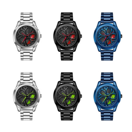 SANDA P1065 Wheel Series Casual Steel Band Quartz Watch For Men