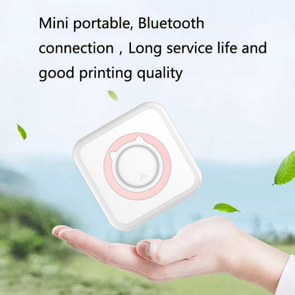 Convenient Pocket Mini Printer Student Wrong Question Thermal Bluetooth Mobile Phone Photo Data Note Printer, Blue, Pink