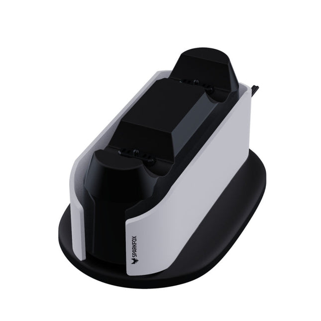 SPARKFOX W20P508 Dual Charger With Contacts Wireless Handle Charger For PS5, Style: