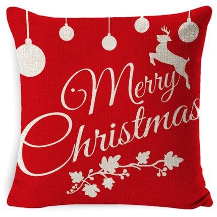 Christmas Linen Red Hug Pillowcase Without Pillow Core, 45 x 45cm
