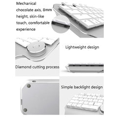 DELUX T11 29 Keys Single-Hand Keyboard Shortcut Key Speech Tool Flat Keyboard, Colour: Silver, Silver, Black