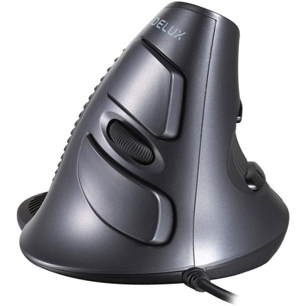 DELUX M618 6-Keys Vertical Handheld Mouse Ergonomic Wired Mouse, Cable Length: 1.5m, Wired