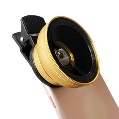 2 PCS 0.45X Ultra-Wide-Angle Macro Combination Mobile Phone External Lens With Clip
