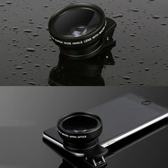 2 PCS 0.45X Ultra-Wide-Angle Macro Combination Mobile Phone External Lens With Clip