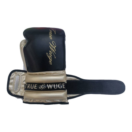Boxing Sanda Gloves Free Fighting Half Finger Boxing Gloves, Black Golden