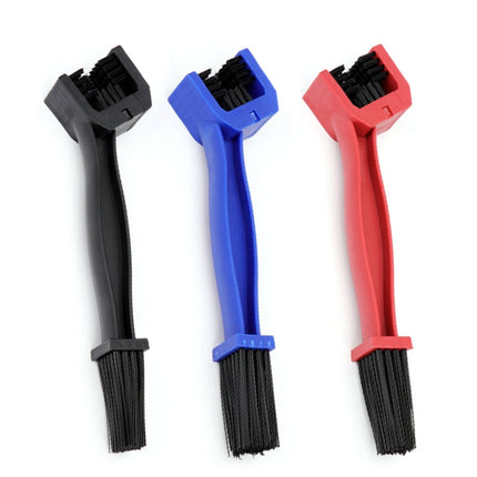 1 Set BG-7168 Bicycle And Motorcycle Cleaning Brush Three-Sided Chain Brush, Colour: Blue + Small Brush, 5 PCS Red, 5 PCS Blue, 5 PCS Black, Red + Small Brush, Blue + Small Brush