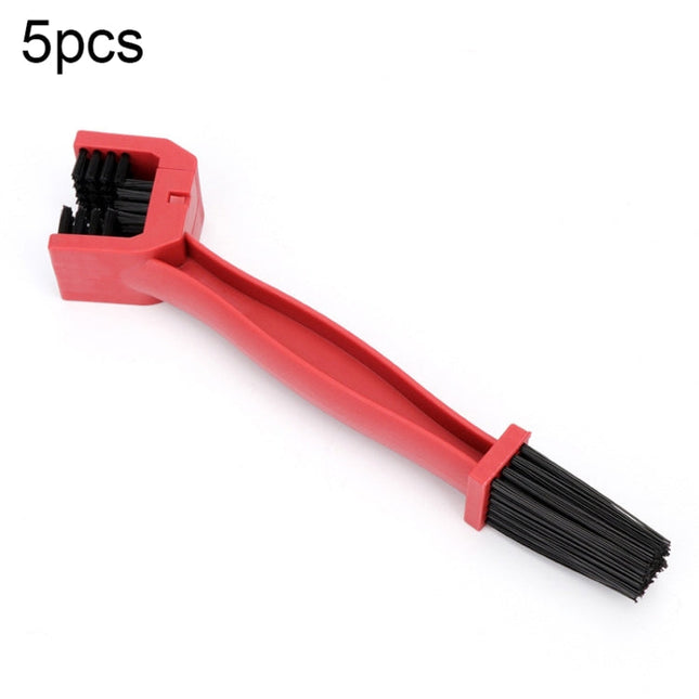 1 Set BG-7168 Bicycle And Motorcycle Cleaning Brush Three-Sided Chain Brush, Colour: Blue + Small Brush, 5 PCS Red, 5 PCS Blue, 5 PCS Black, Red + Small Brush, Blue + Small Brush