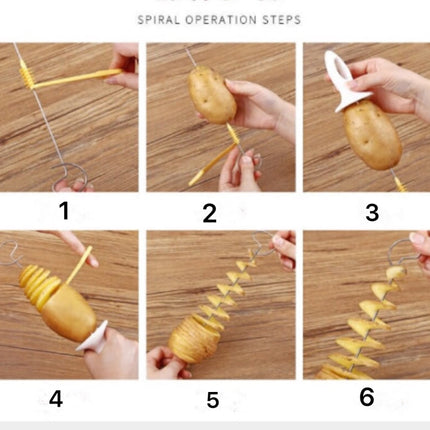 Tornado Potato Spiral Cutter Slicer Potato Chips Cooking Tools, Potato Spiral Cutter