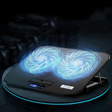 ICE COOREL N106 Laptop Base Adjustment Radiator Dual-Fan Notebook Cooling Bracket, Standard Version (Blue Light), Luxury Version (Knight Dark), Luxury Version (Ivory White), Luxury Version (Sea Blue), Flagship Version (Knight Black)                    ...