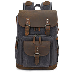 K-86 Casual Shoulder Camera Bag Contrast Waterproof Batik Canvas Single Digital Camera Photo Backpack