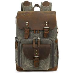 K-86 Casual Shoulder Camera Bag Contrast Waterproof Batik Canvas Single Digital Camera Photo Backpack
