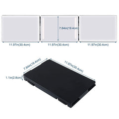 Three-Sided Mirror With LED Light Retractable Hanging Three-Fold Mirror With 10X Magnification Small Mirror