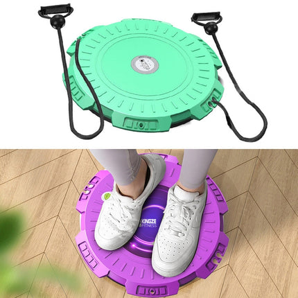 KINGZE Home Waist Twist Board Fitness Equipment Sports Abdomen Revolving Twisting Machine, Purple, Fresh Green, Purple + Pull Rope, Fresh Green + Pull Rope