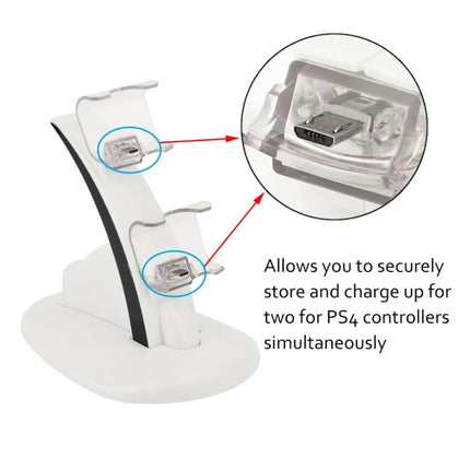 IPLAY LED Micro Dual Controller Holder Charger 2 LED Micro USB Handle Fast Charging Dock Station Stand Charger for PS4 Controller, For Xbox One Controller