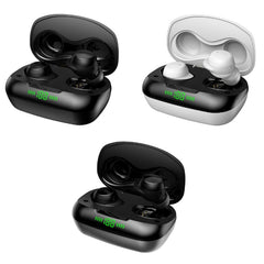 TWS-24 Bluetooth 5.0 Wireless Noise Cancelling Waterproof Touch Control Mini Earphone Support Voice Assistant, Black, White, Gray