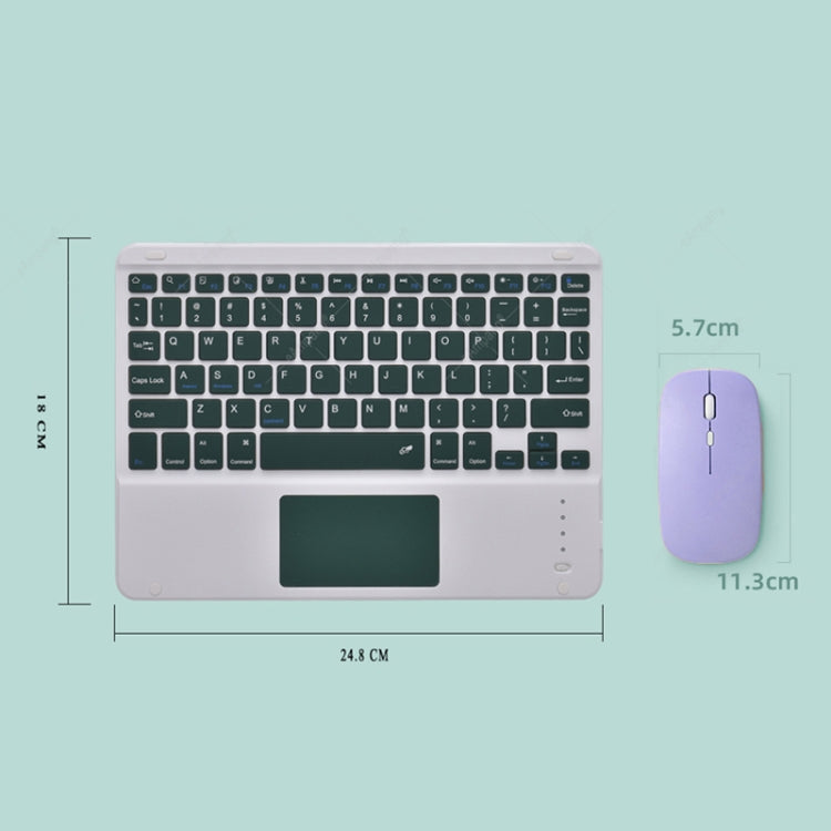 871 9.7 Inch Portable Wireless Bluetooth Keyboard With Touch Screen IPad + Mouse Set for iPad, Pink + Mouse, Mint Green + Mouse, Green + Mouse, Yellow + Mouse, White + Mouse, Black + Mouse