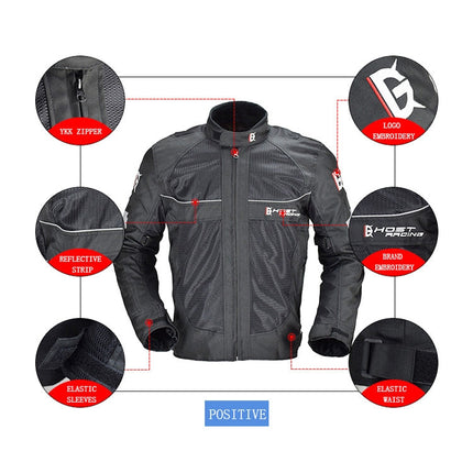 GHOST RACING GR-Y05 Motorcycle Cycling Cloth Men Knight Racing Jacket Keep Warm Anti-Fall Locomotive Off-Road Suit, M, XL
