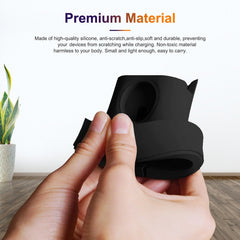 2 In 1 Smart Watch Charging Bracket Desktop Silicone Watch Charging Stand For Apple Watch, Black, White, Pink, Deep Blue, Grey