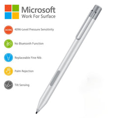 For Microsoft Surface Series Stylus Pen Electronic Pen, 4096 Pressure Level (Silver), 4096 Pressure Level (Black)