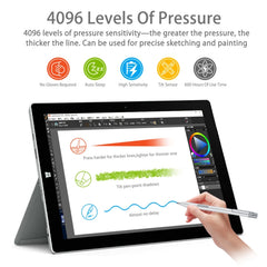 For Microsoft Surface Series Stylus Pen Electronic Pen, 4096 Pressure Level (Silver), 4096 Pressure Level (Black)