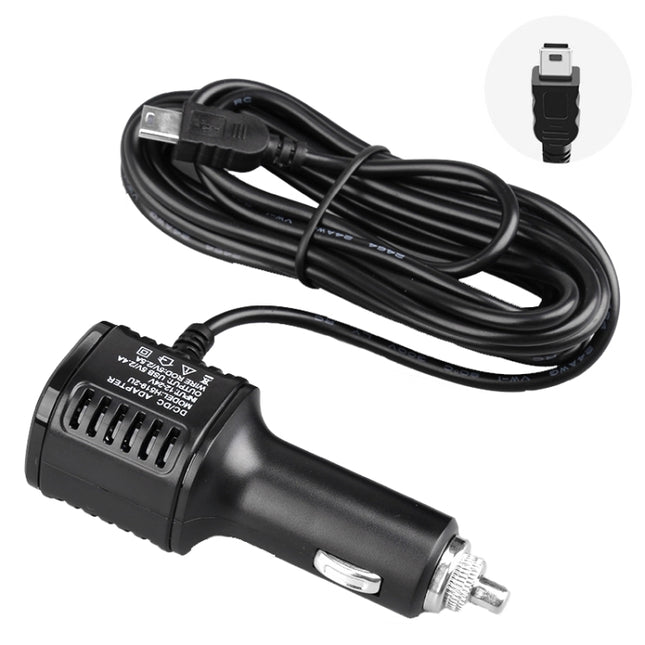 H519 Car Charger Driving Recorder Power Cord Dual USB With Display Charging Line, Specification:, Mini Straight, Mini Right Elbow