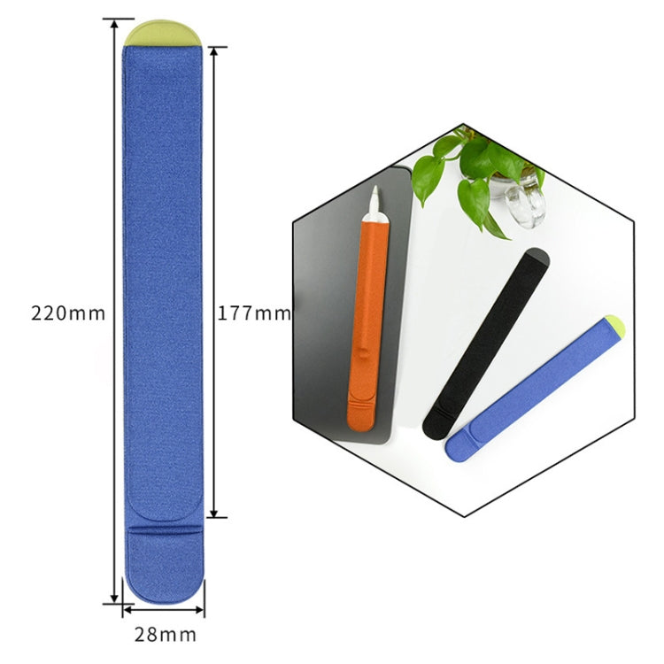 2 PCS Sticky Flannel Stylus Pen Protective Case For Apple Pencil 1, Blue, Black, Grey, Orange