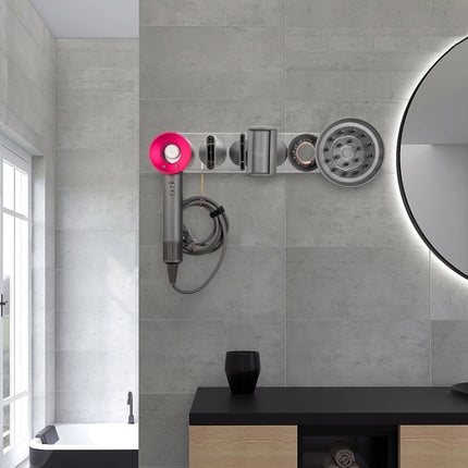 JD01 Punch-Free Hange Acrylic Hair Dryer Storage Bracket For Dyson Hair Dryer, JD01 (Black), JD01 (Transparent)