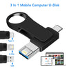 USB 3.0 + 8 Pin + USB-C / Type-C 3 in 1 Mobile Computer Metal U-Disk, 8GB, 16GB, 32GB, 64GB