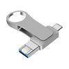 USB 3.0 + 8 Pin + USB-C / Type-C 3 in 1 Mobile Computer Metal U-Disk, 8GB, 16GB, 32GB, 64GB