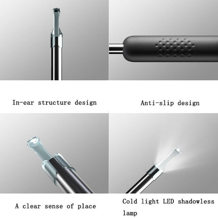Bebird R1 High-Definition Endoscope Luminous Visual Ear Picking Tool, R1-Classic Black, R1-Moon White