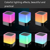 MUSKY Wireless Bluetooth Speaker Bedside Alarm Clock Touch Sensor Night Lamp Mini Speaker, Colorful Light, White Light