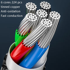 1m 100W PD Fast Charge Type-C Male to Male Data Sync Charging Braided Cable, 1m, 2m