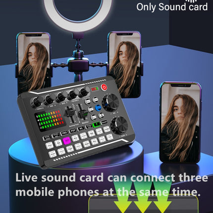 F998 Live Sound Card 16 Sound Effects Noise Reduction Mixers, F998